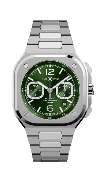 BR 05 CHRONO GREEN STEEL Urban Référence :  BR05C-GN-ST/SST -1