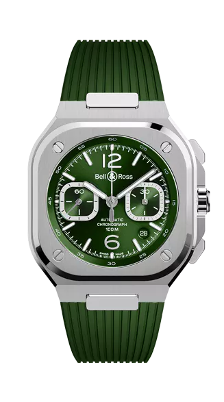 BR 05 CHRONO GREEN STEEL Urban Référence :  BR05C-GN-ST/SRB -1