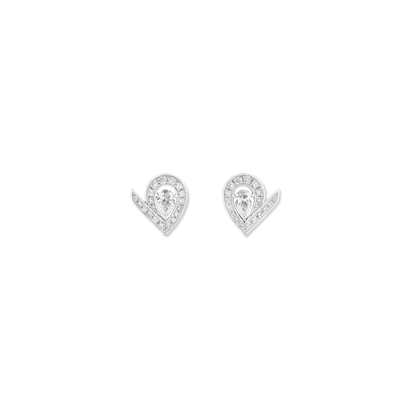Boucles d'oreilles Joséphine Aigrette                                                                                            Or blanc, diamants                                          085189