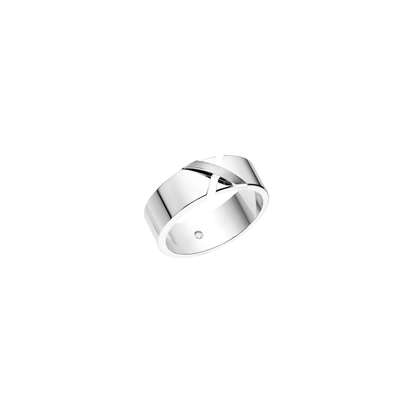 Bague Or Blanc et Diamants, Bijoux Femme, 1012252