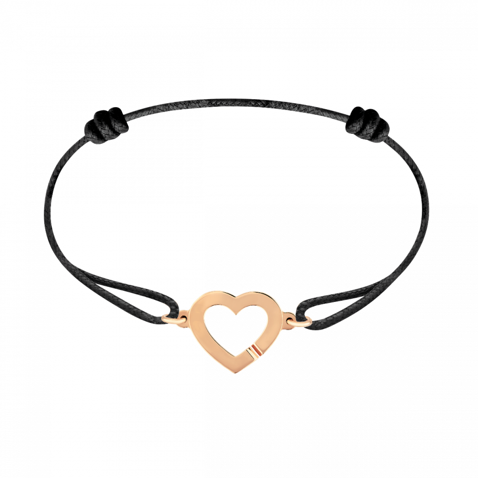 Bracelet sur cordon Cœur R12, OR