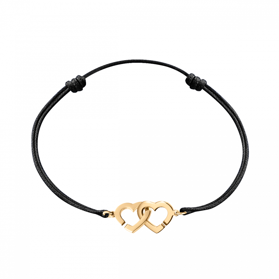 Bracelet sur cordon Double Cœurs R9, OJ