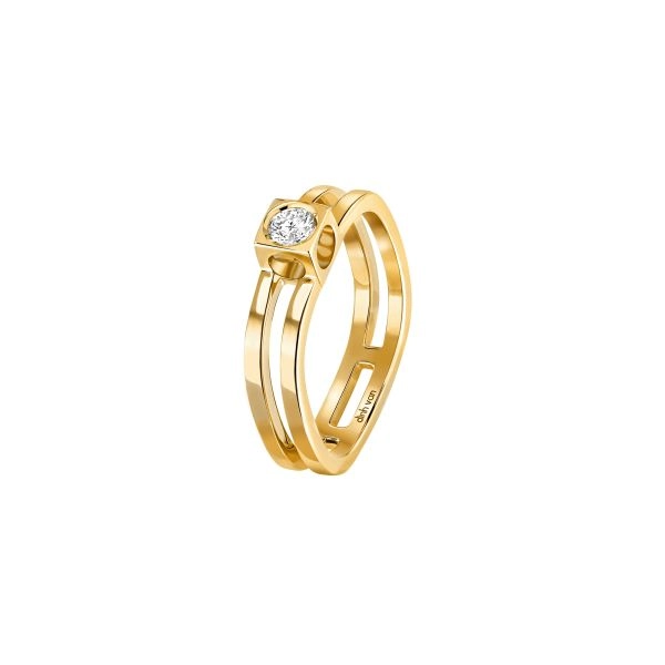 Bague Le Cube Diamant or jaune et diamant