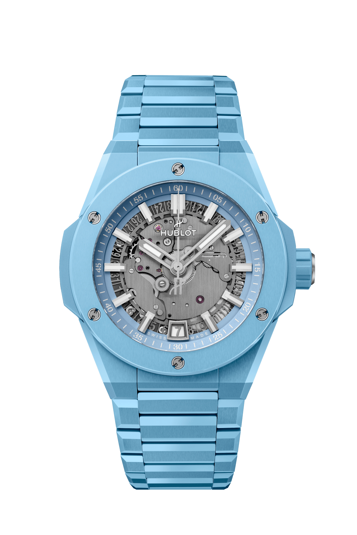 BIG BANG INTEGRATED TIME ONLY SKY BLUE CERAMIC