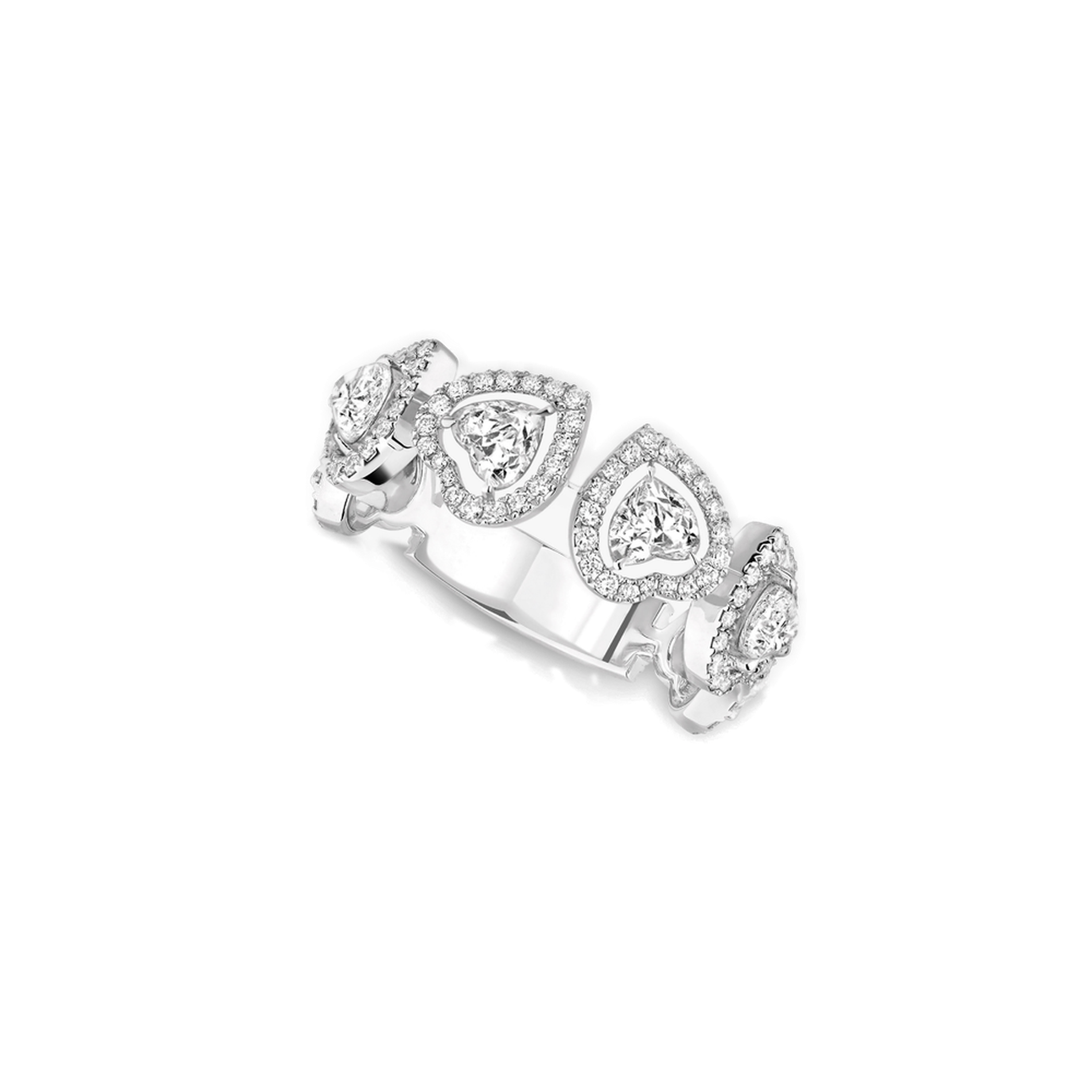 Bague Alliance Joy Cœur Multi Diamant Or Blanc Joy Cœur Référence :  12471-WG -1