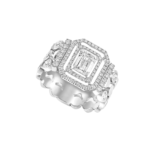 BAGUE DIAMANT OR BLANC D-VIBES MULTI RANGS