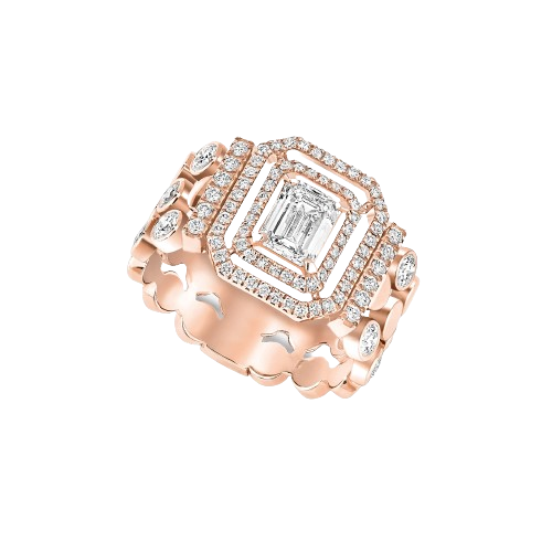 BAGUE DIAMANT OR ROSE D-VIBES MULTI RANGS