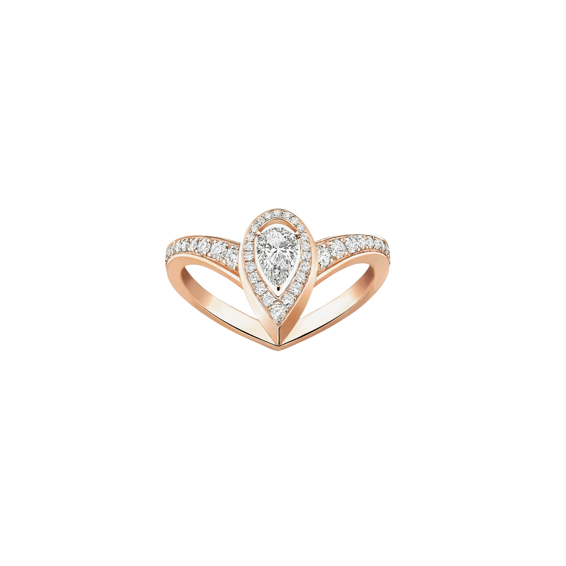 Bague Femme Or Rose Diamant Fiery 0,10ct 