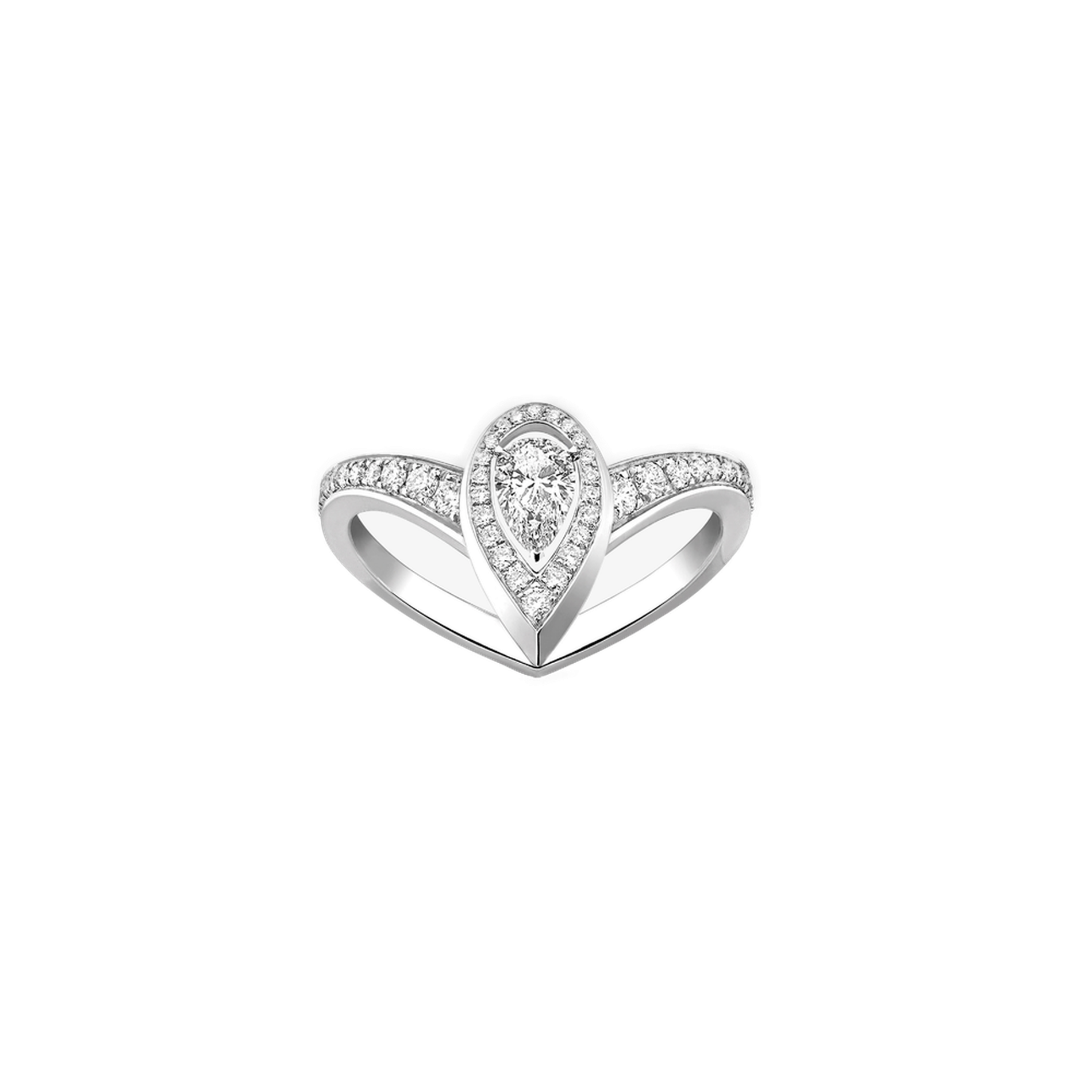 Bague Femme Or Blanc Diamant Fiery 0,10ct 