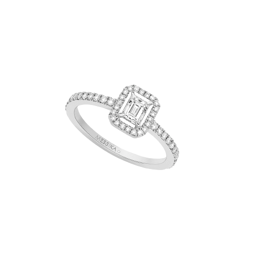 Bague Solitaire M-Love Emeraude 0,35ct E/VVS2 Diamant Or Blanc (E)Motion Référence :  56968-WG -1