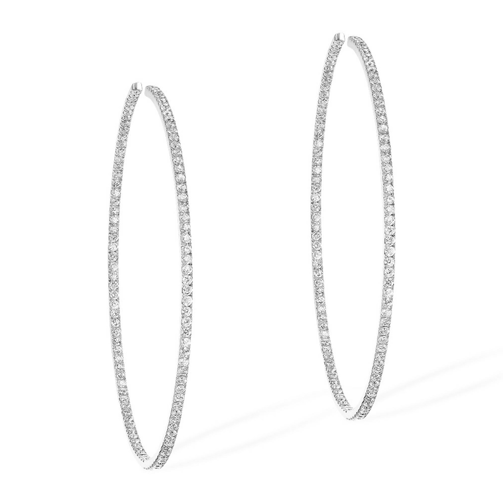Boucles d'oreilles Diamant Or Blanc Gatsby Référence :  04687-WG -1