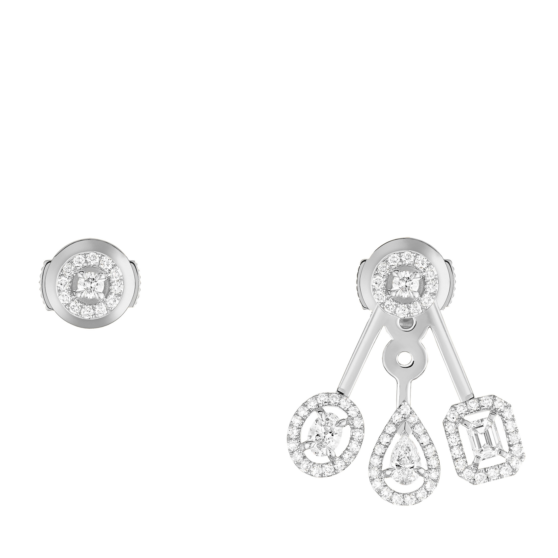 Boucles My Twin Trio d'oreilles Diamant Or Blanc My Twin Trio Référence :  06527-WG -1