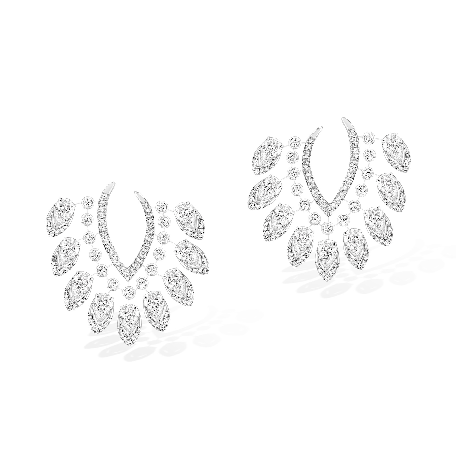 Boucles d'oreilles Diamant Or Blanc