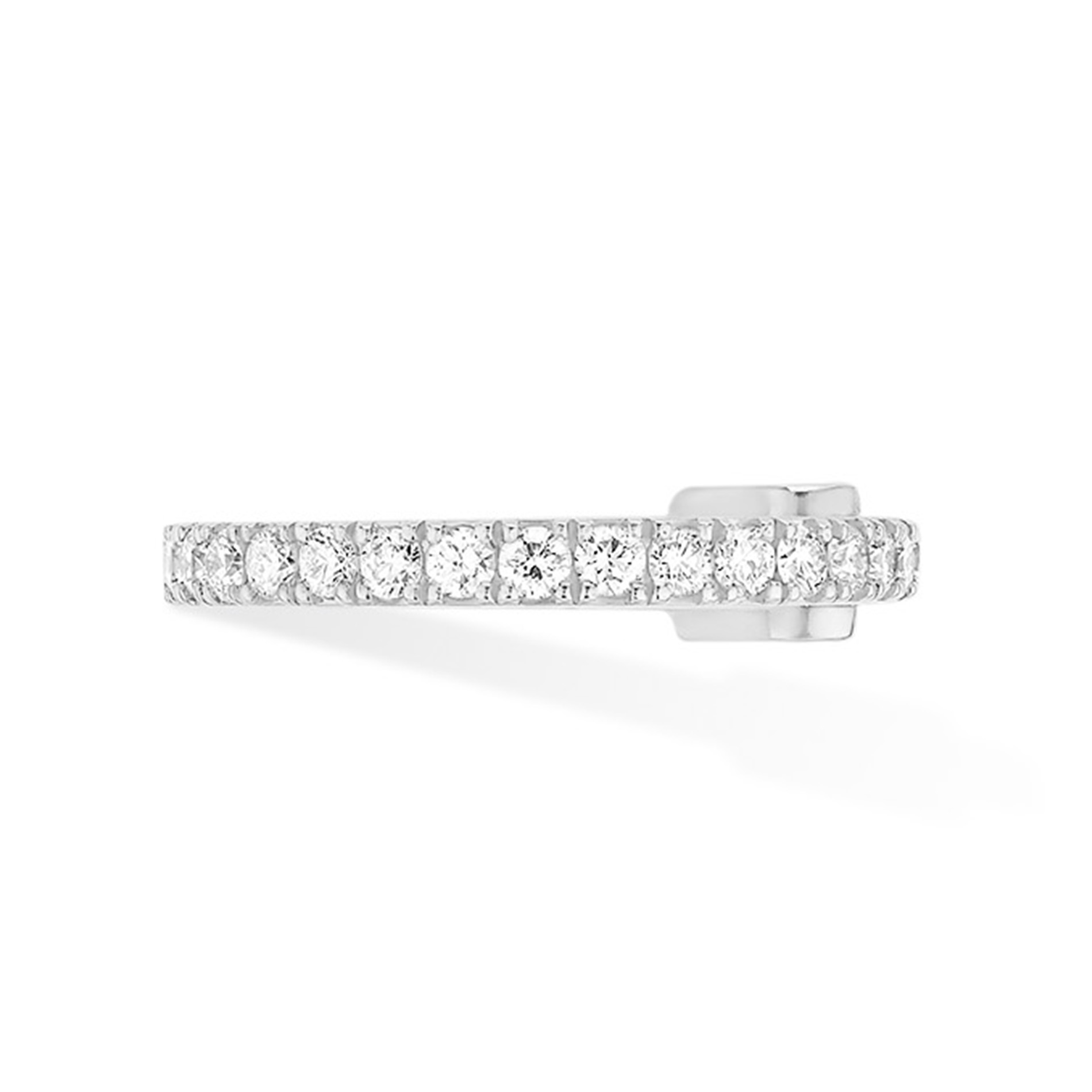 Boucles Mono Clip Milieu Gatsby d'oreilles Diamant Or Blanc Gatsby Référence :  10031-WG -1