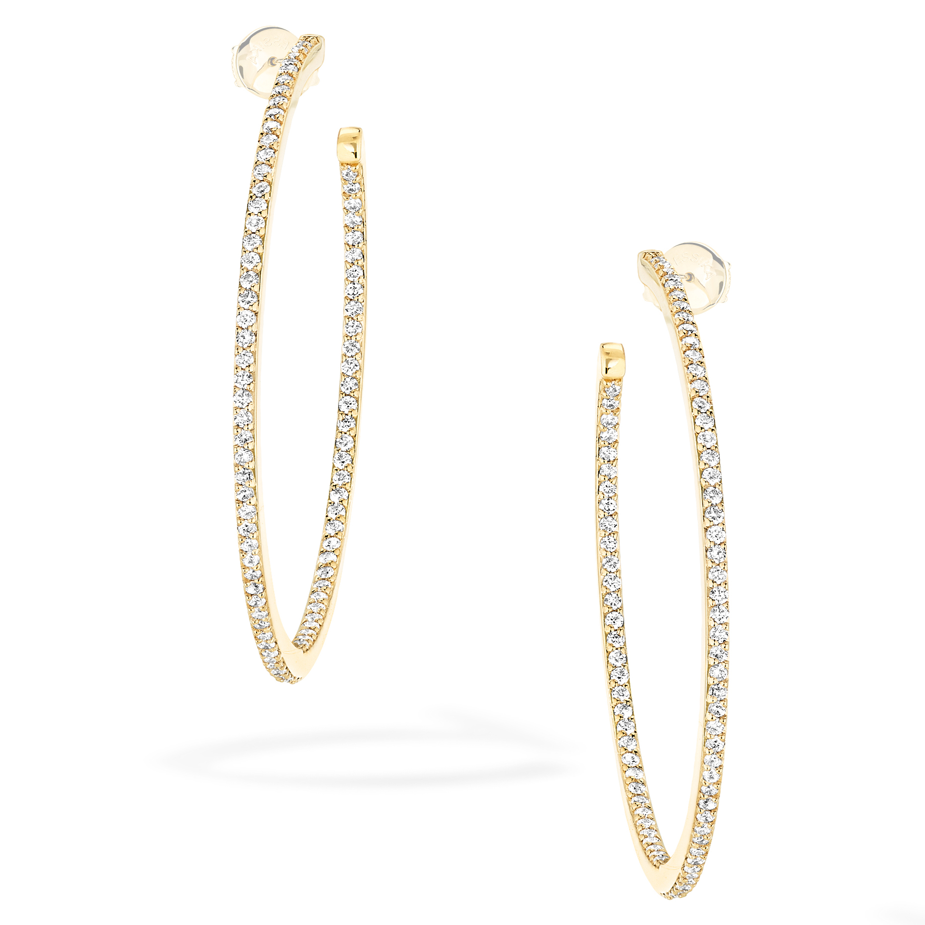 Boucles Créoles Gatsby S d'oreilles Diamant Or Jaune