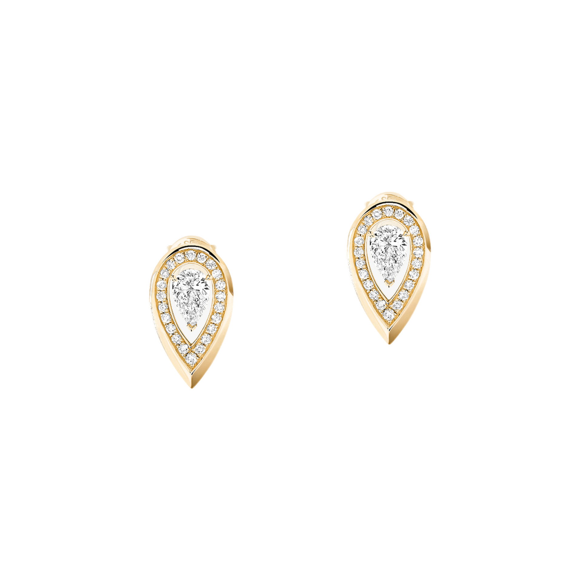 Boucles d'oreilles diamant or jaune fiery 0,10ct