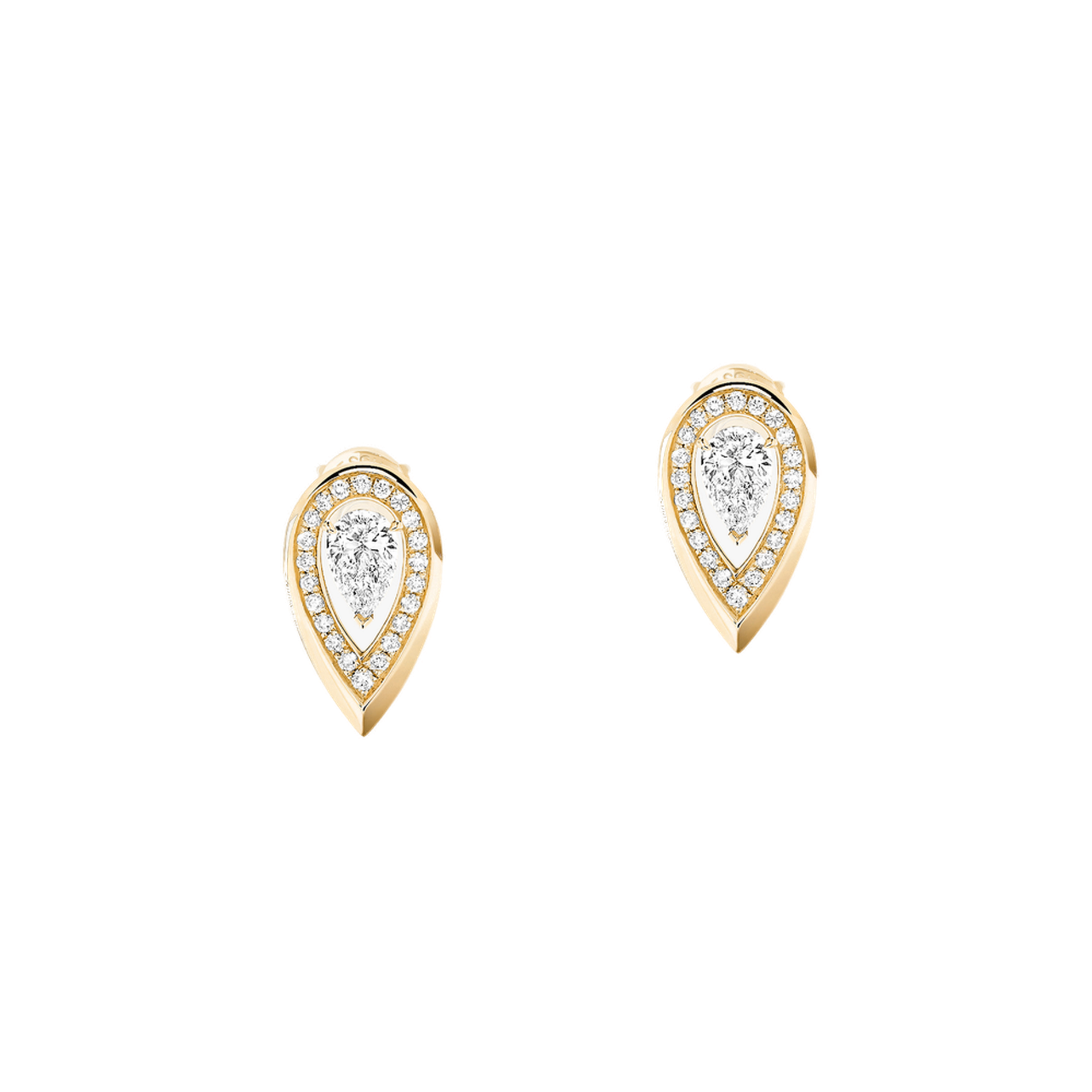 Boucles Fiery 0,10ct d'oreilles Diamant Or Jaune