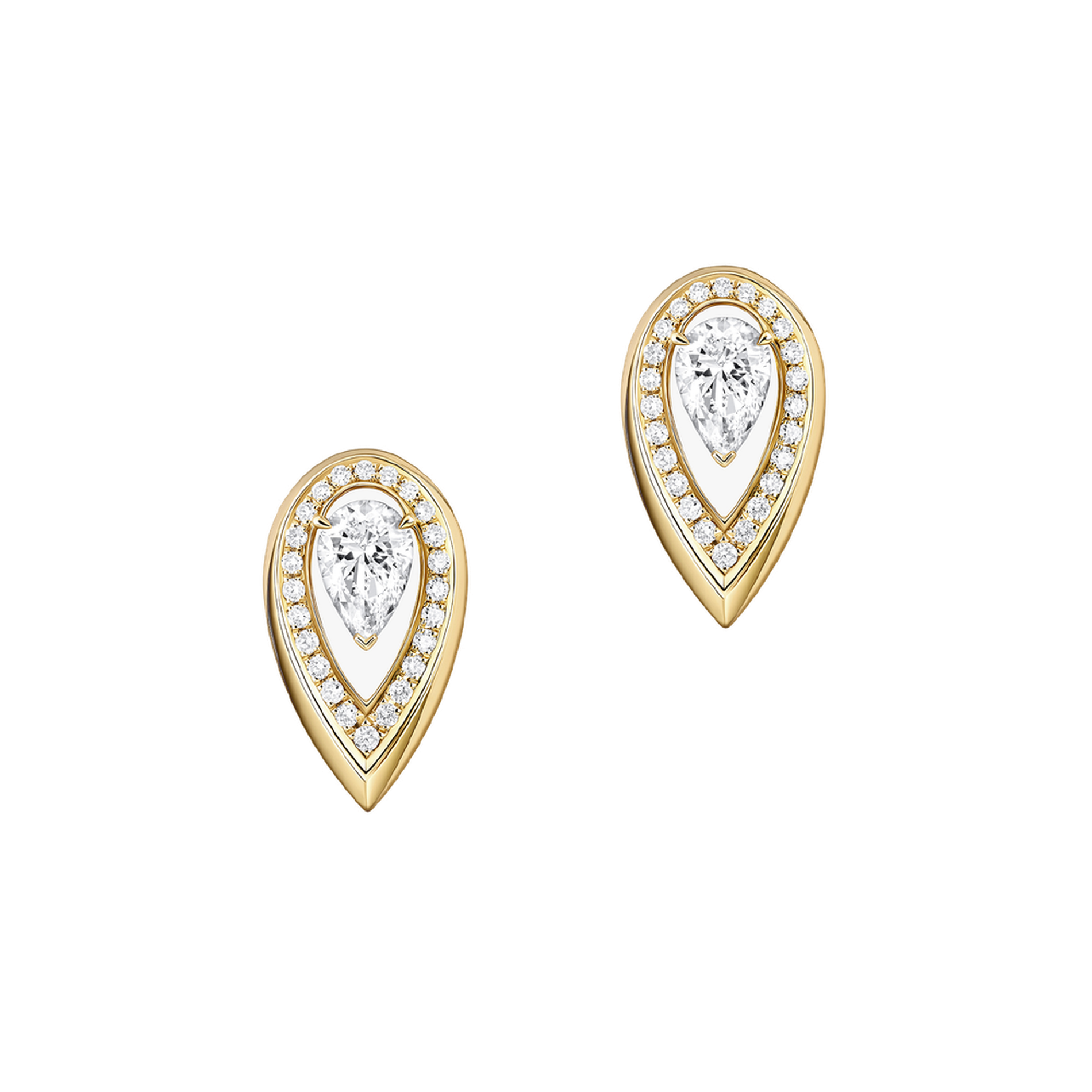 Boucles d'oreilles diamant or jaune Fiery 0,25ct