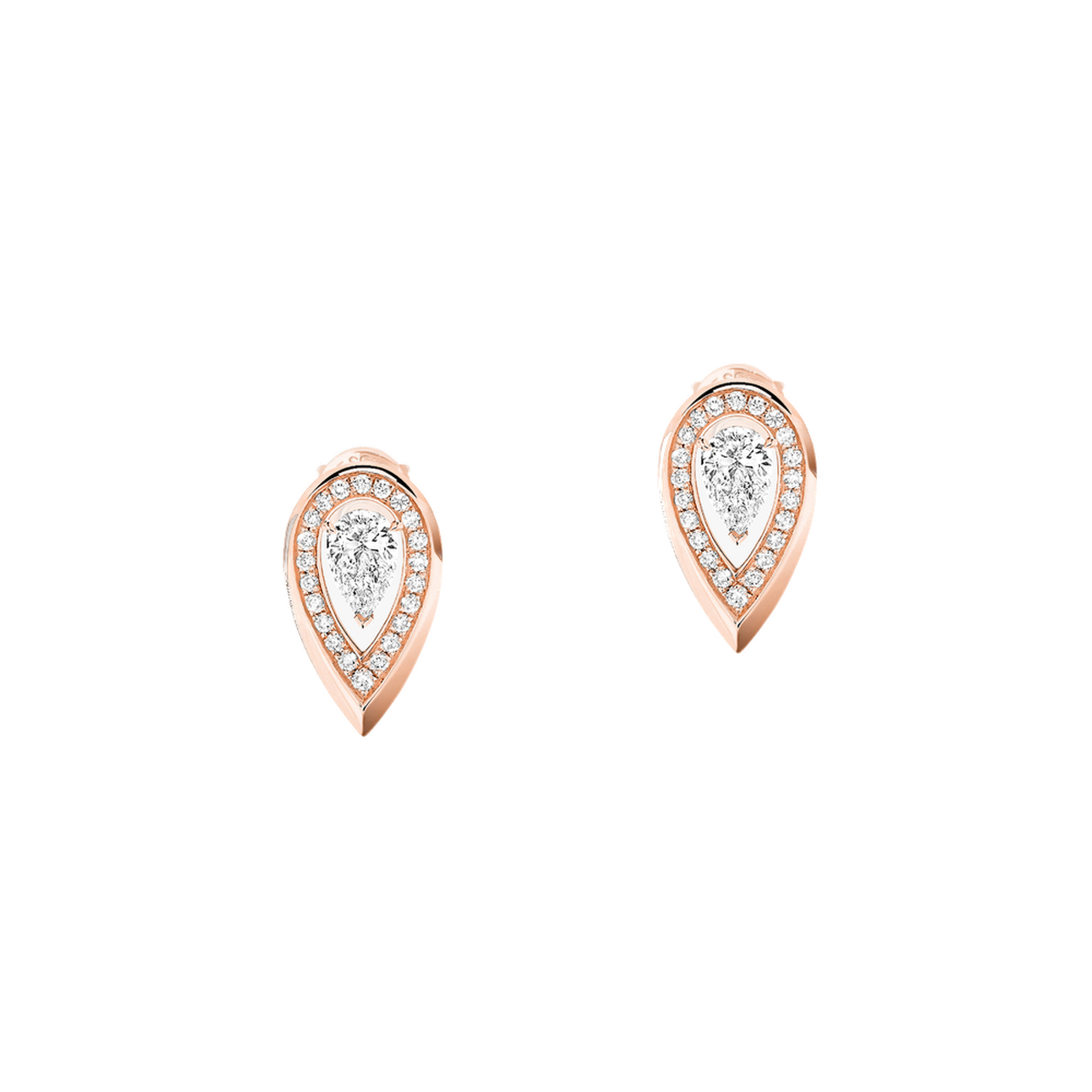 Boucles Fiery 0,10ct d'oreilles Diamant Or Rose