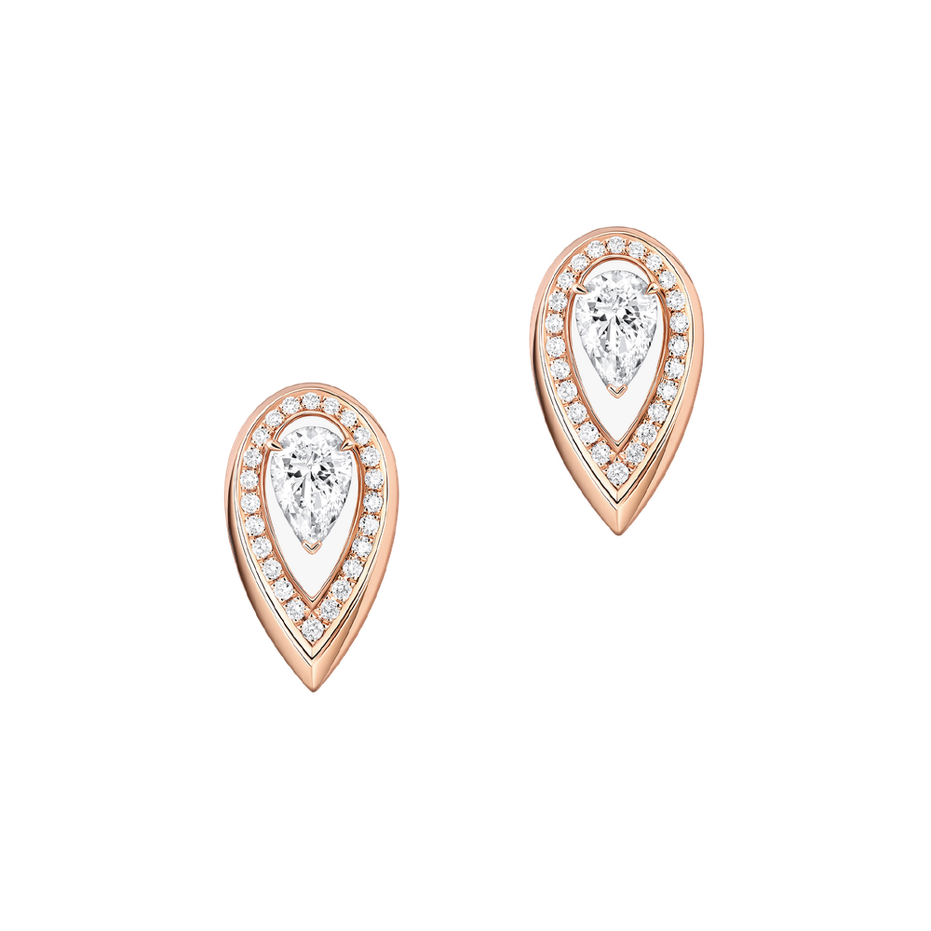 Boucles d'oreilles diamant or rose Fiery 0,25ct