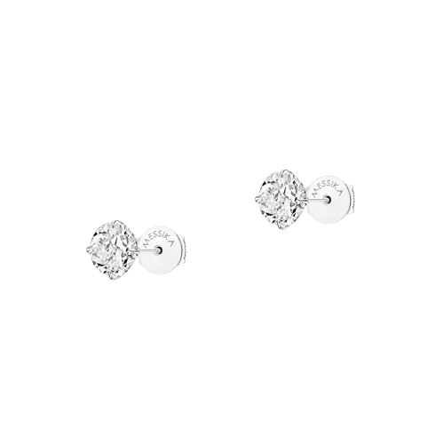 Boucles Puces Brillant 0,25ct G/VS d'oreilles Diamant Or Blanc