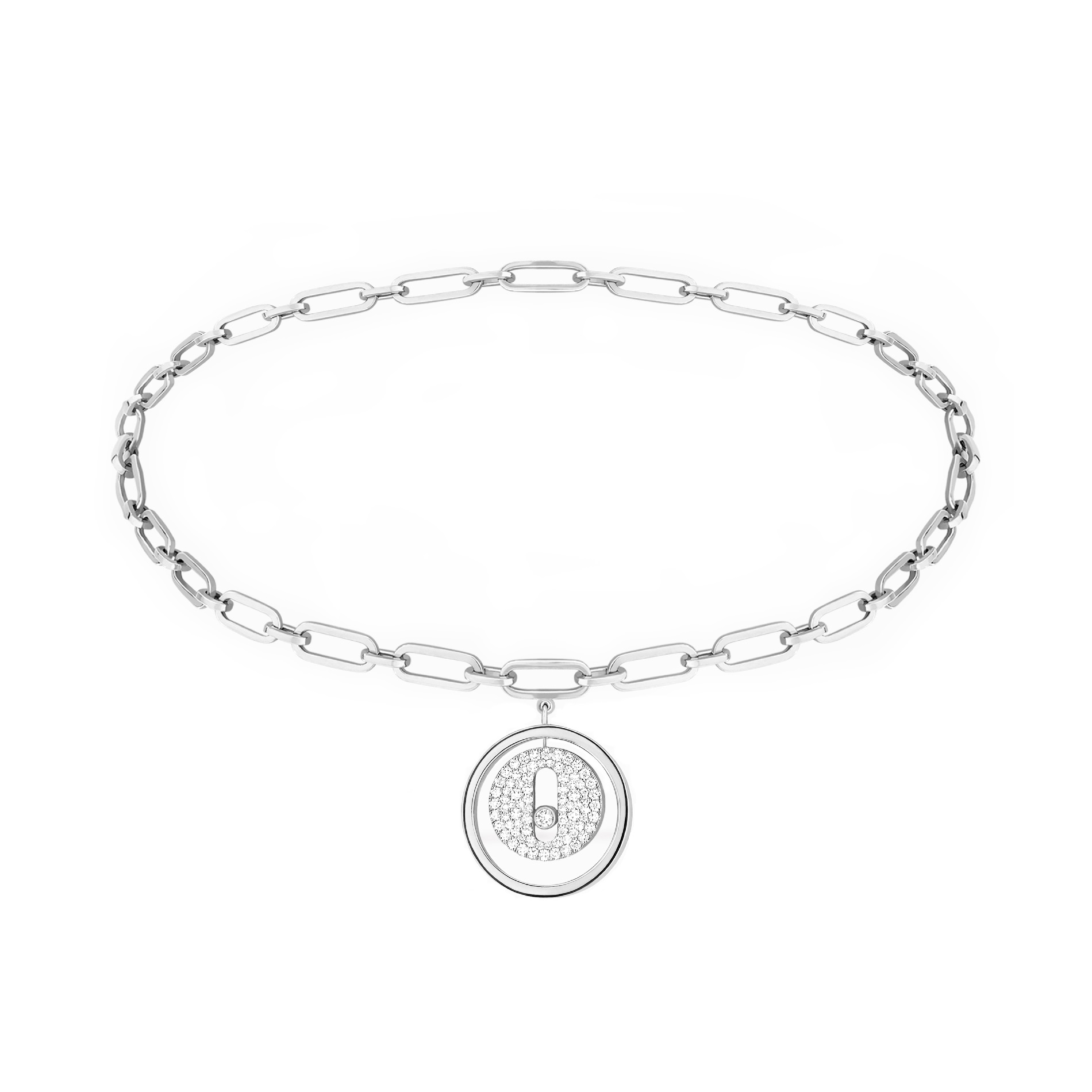 Bracelet Bracelet de Cheville Lucky Move Pavé Diamant Or Blanc