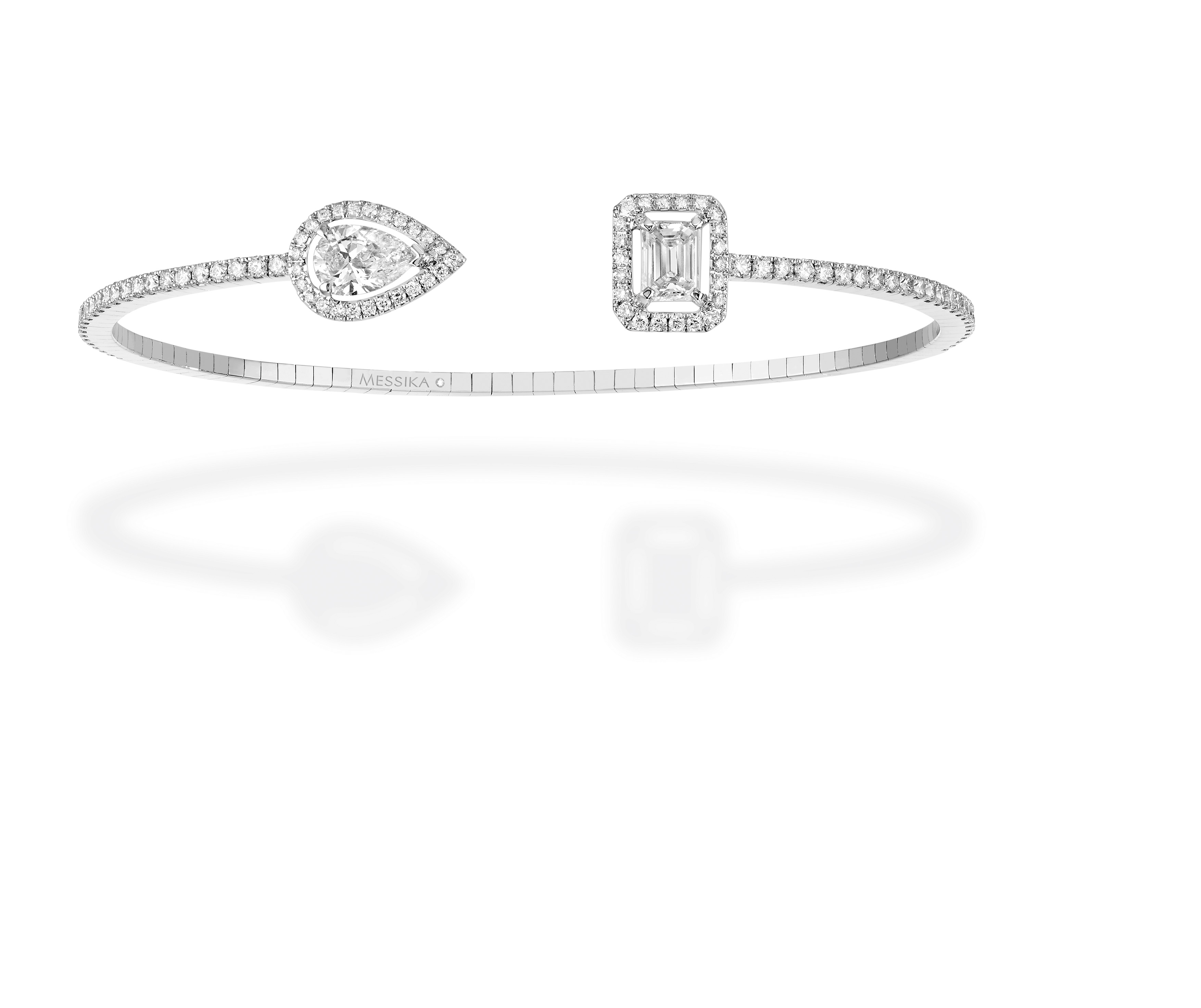 Bracelet My Twin Skinny 0,15ct x2 Diamant Or Blanc