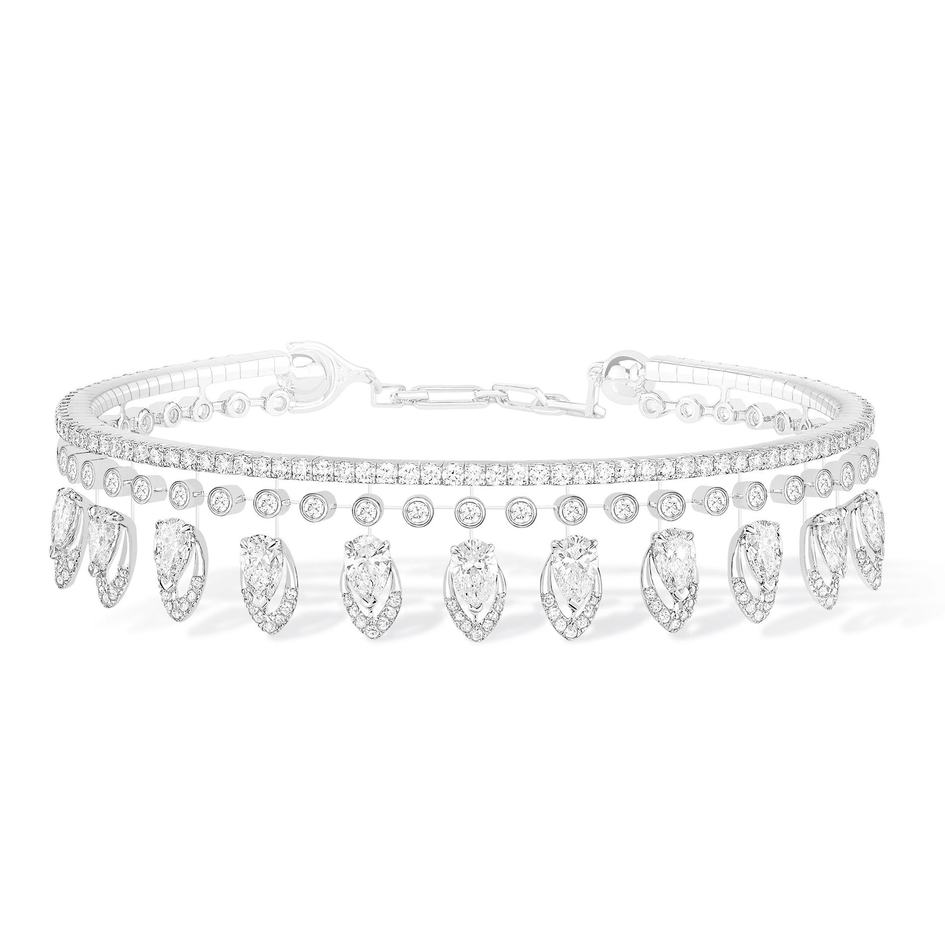 Bracelet Diamant Or Blanc