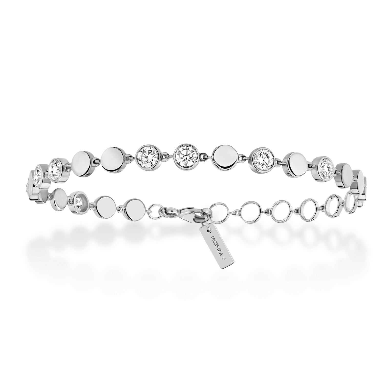 Bracelet D-Vibes MM Diamant Or Blanc D-Vibes Référence :  12484-WG -1