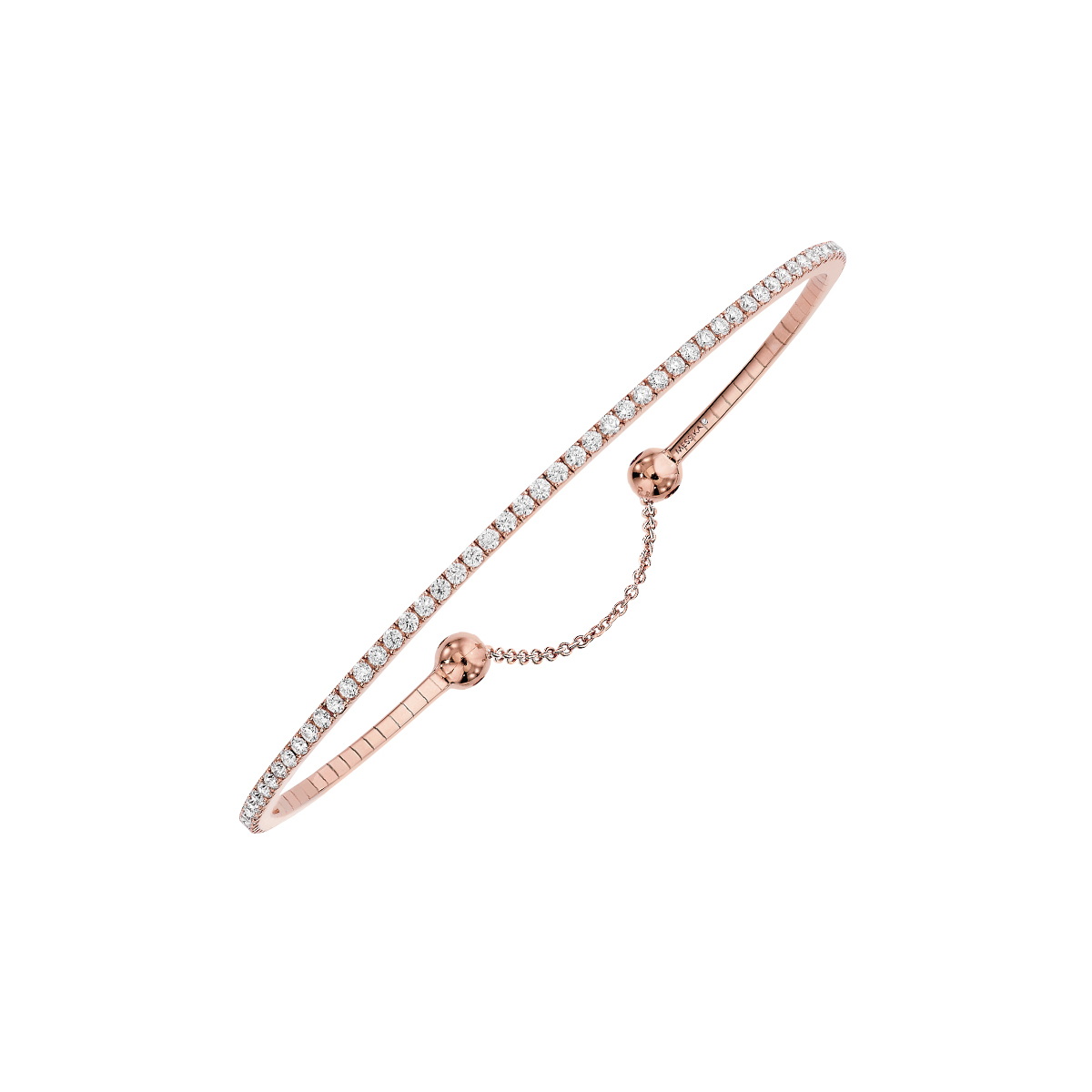 Bracelet Diamant Or Rose Skinny Référence :  04849-PG -1