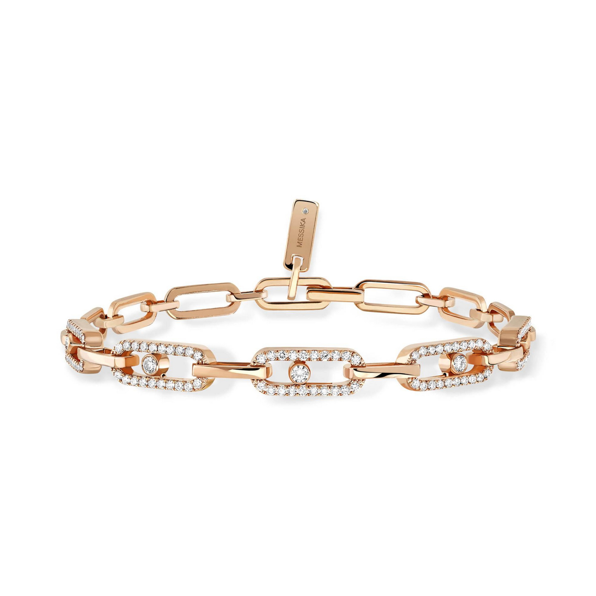 Bracelet Move Link Multi Diamant Or Rose Move Link Référence :  12187-PG -1