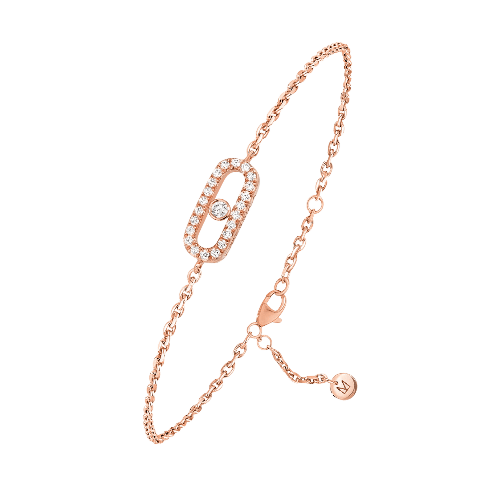 Bracelet Messika CARE(S) Pavé diamant or rose