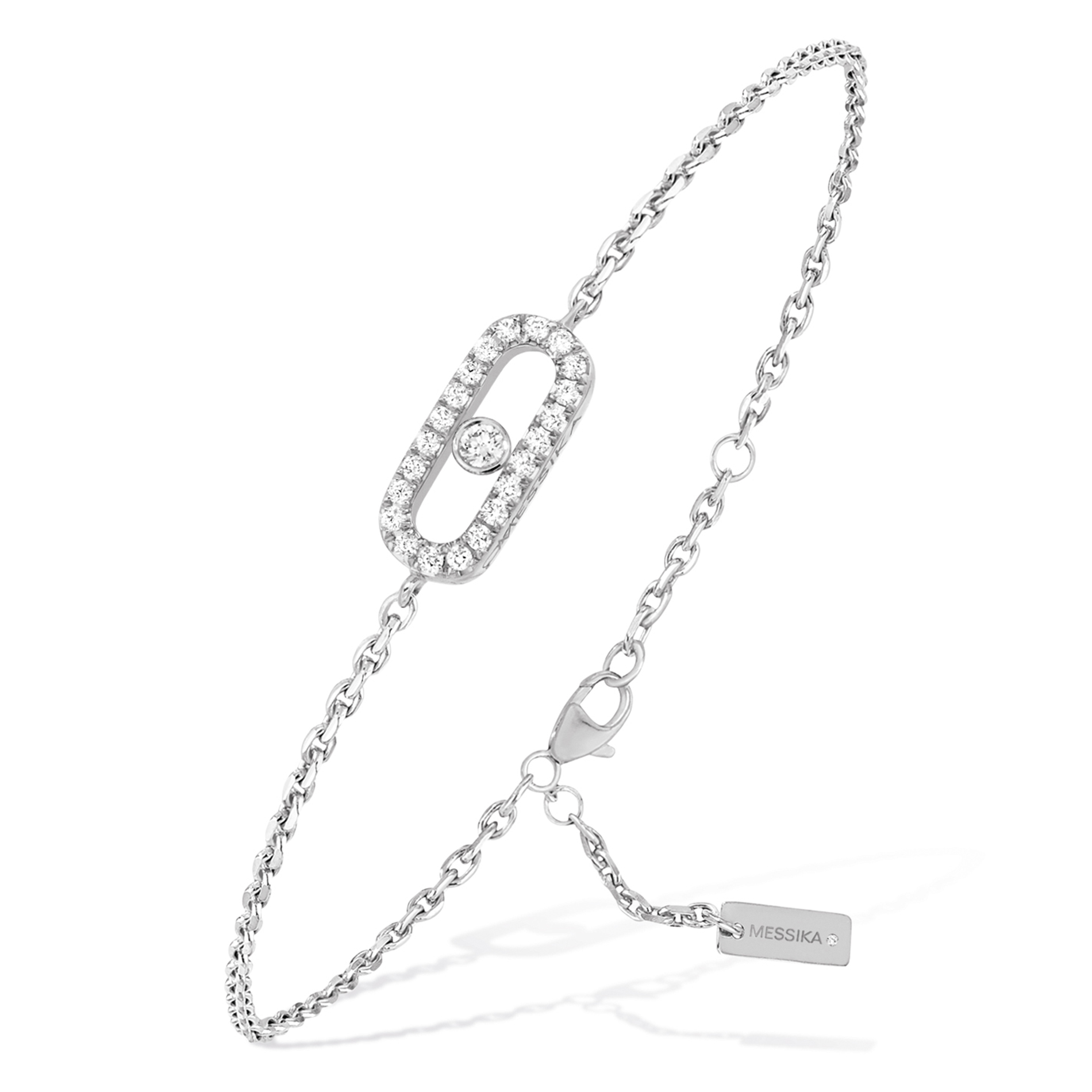 Bracelet Messika CARE(S) Pavé Enfant Diamant Or Blanc