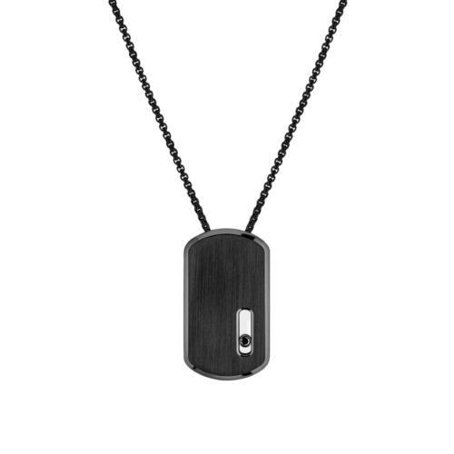 Collier Pendentif GM Move Titanium Black Diamant Titane Black