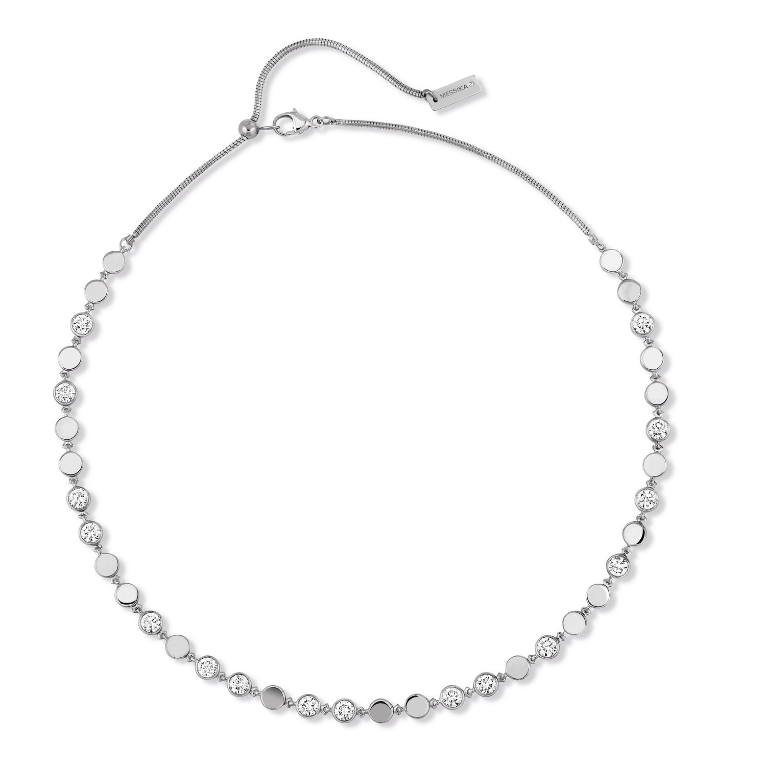 Collier diamant or blanc d-vibes mm