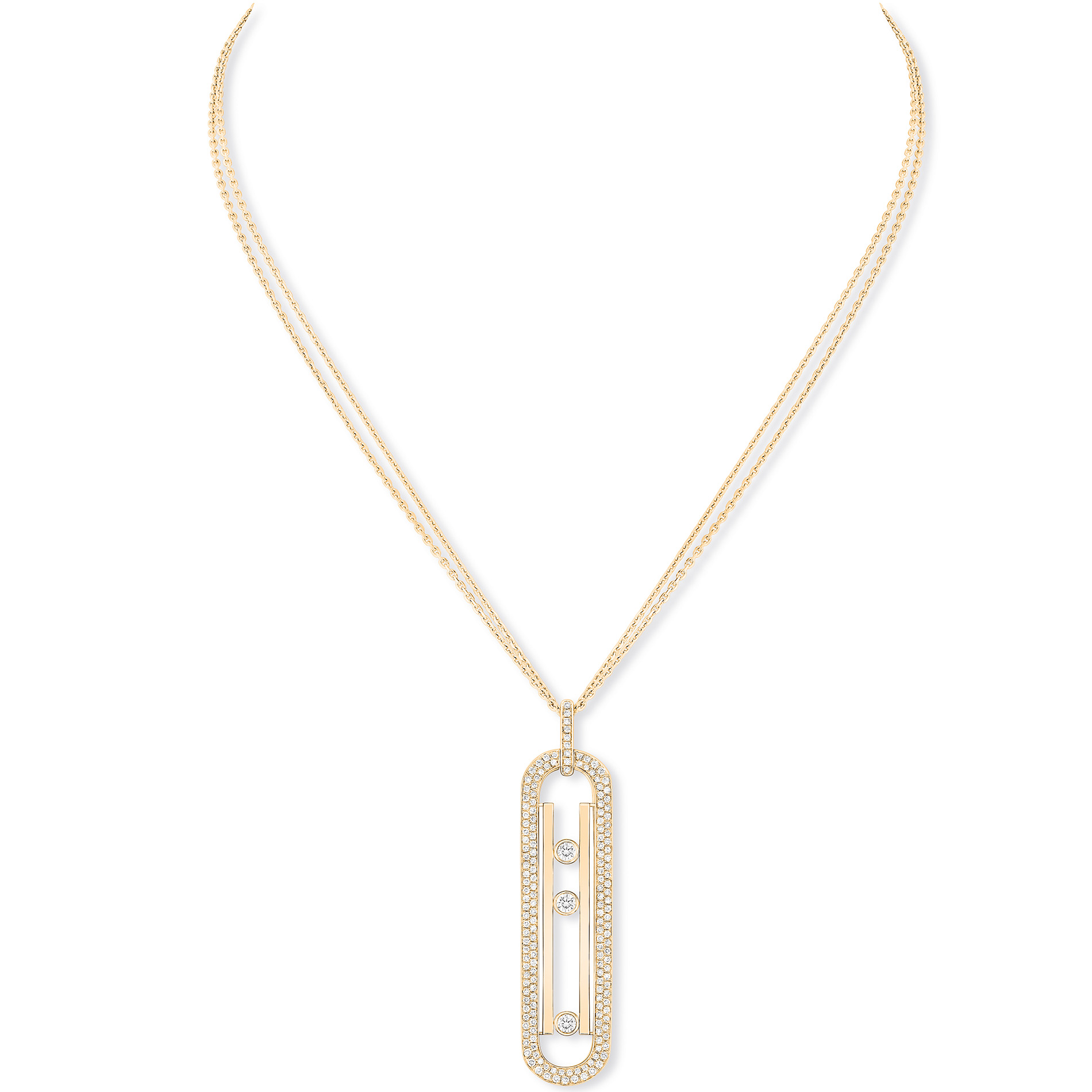 Collier Sautoir Move 10th Anniversary Diamant Or Jaune