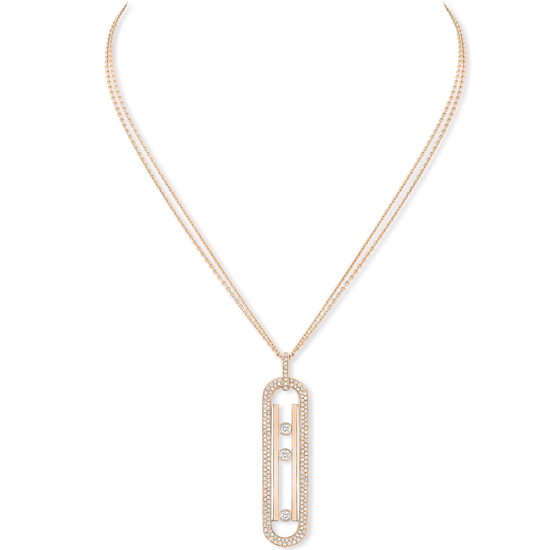 Collier Sautoir Move 10th Anniversary Diamant Or Rose Move 10th Référence :  07228-PG -1