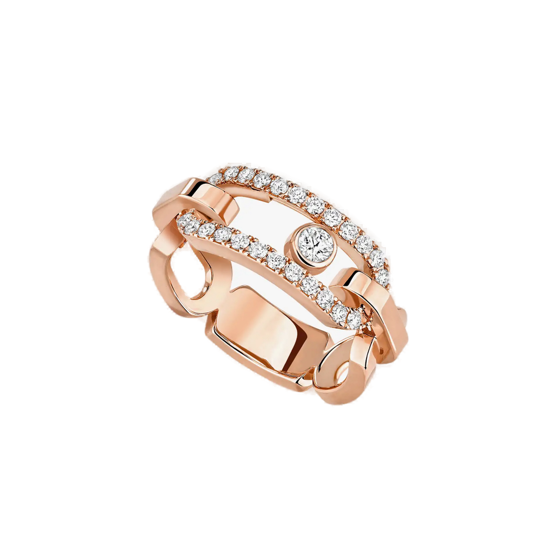 Bague Diamant Or rose Move Link