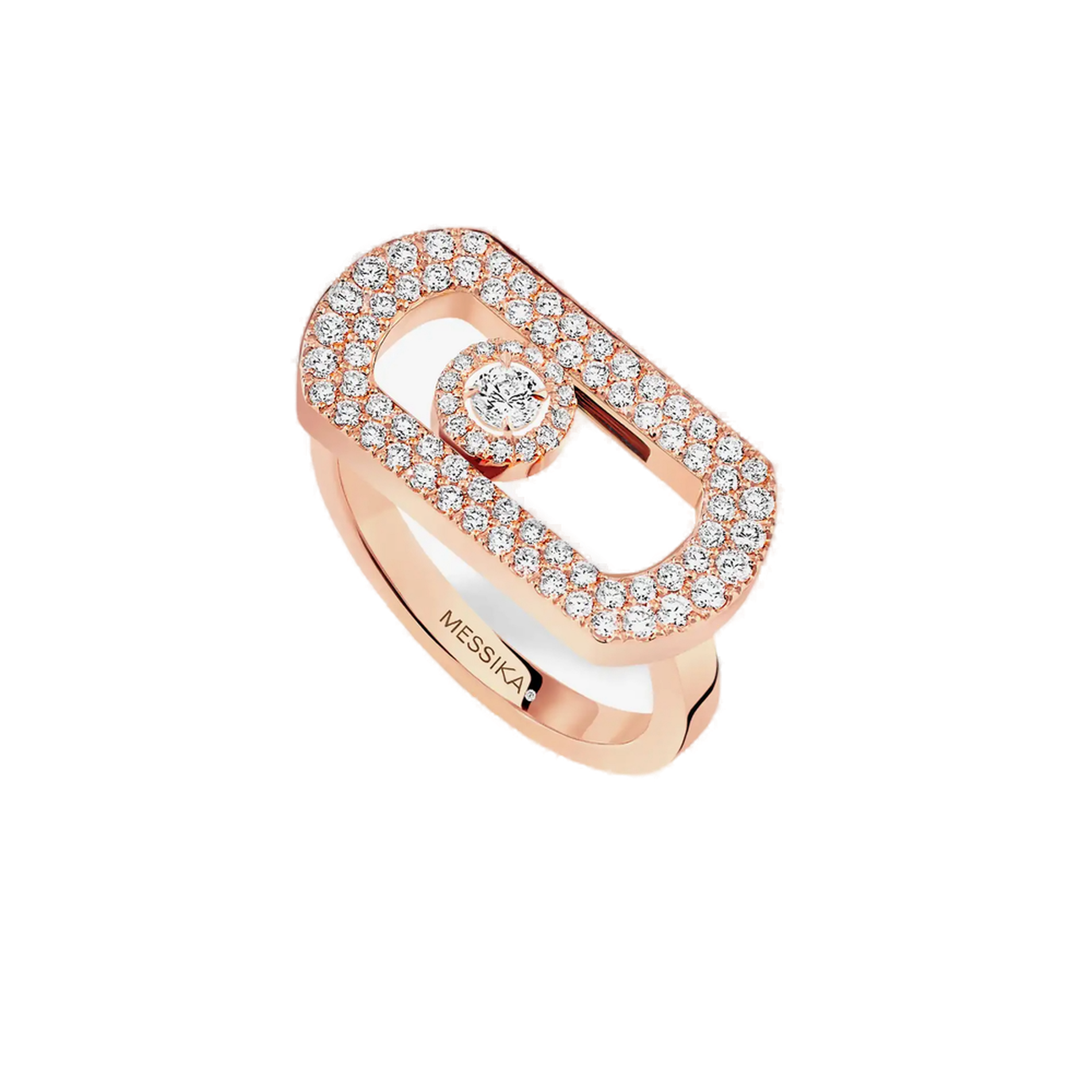 Bague So Move Pavée Diamant Or Rose So Move Référence :  12937-PG -1