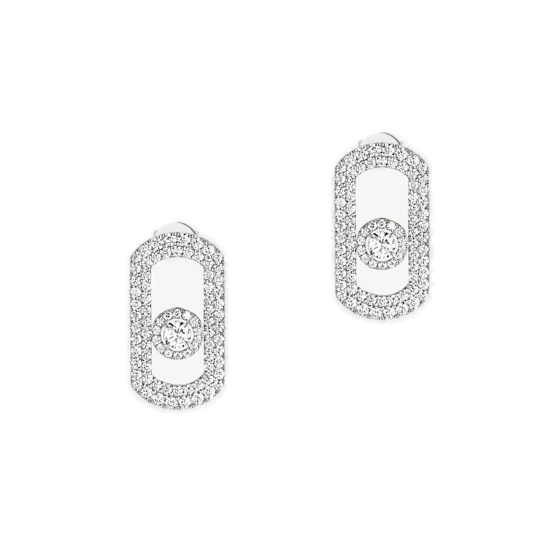  Boucles d'oreilles Or Blanc Diamant So Move Pavées  So Move Référence :  12931-WG -1