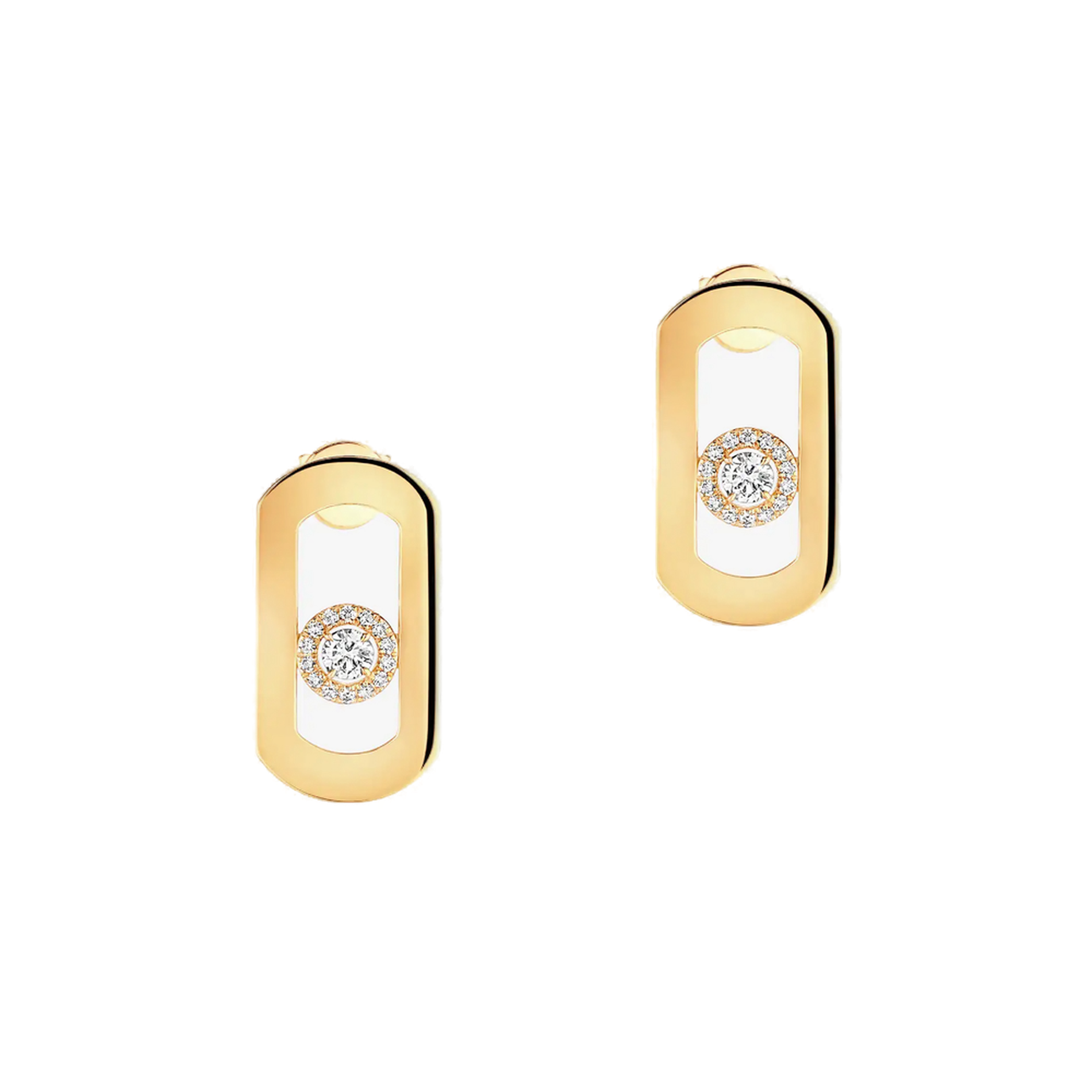 BOUCLES D'OREILLES DIAMANT OR Jaune SO MOVE