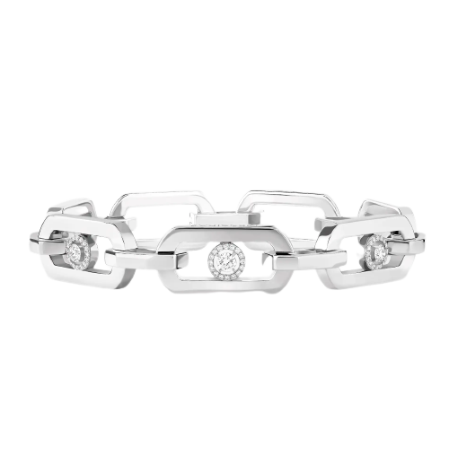 Bracelet So Move XL Diamant Or Blanc