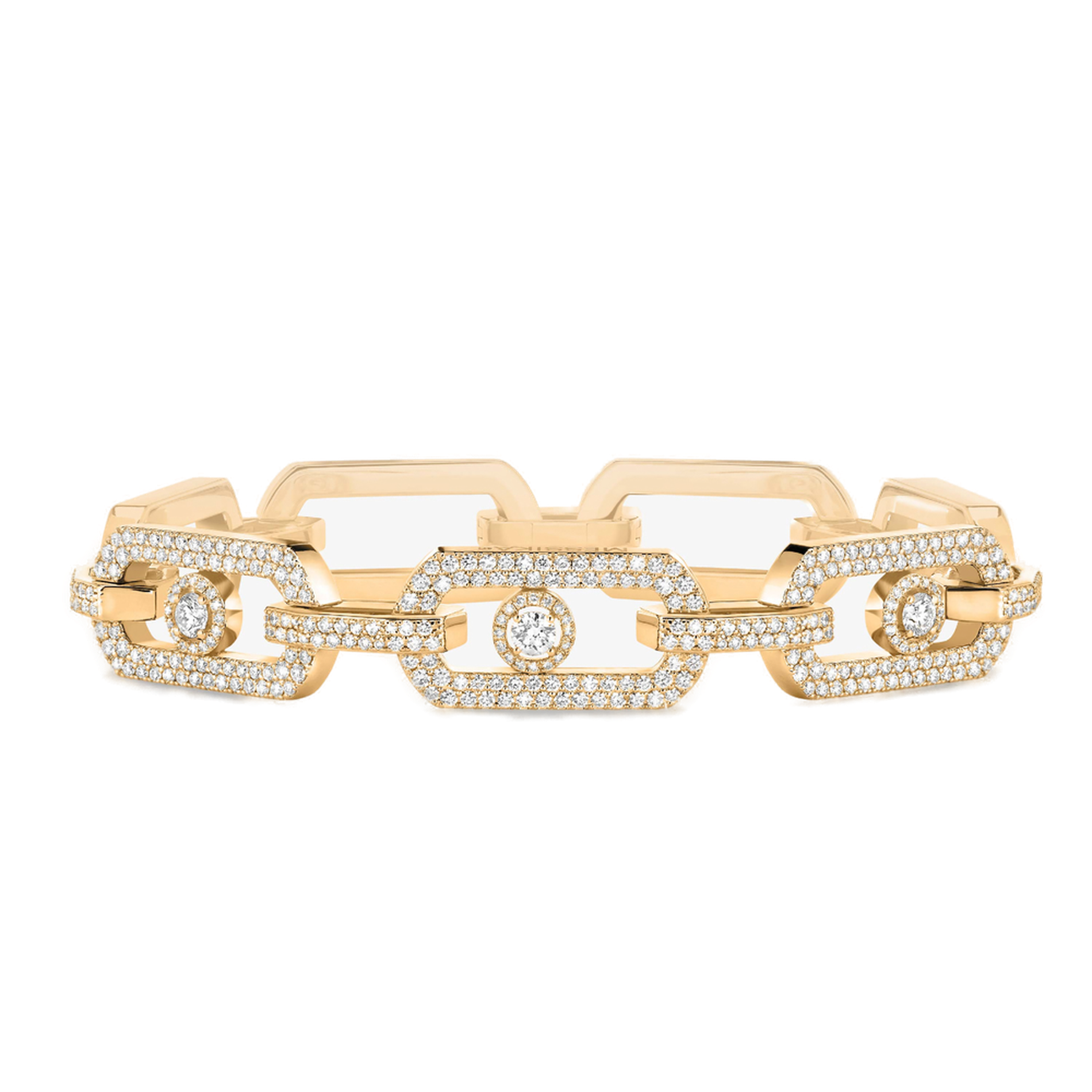 Bracelet So Move XL Pavé Diamant Or Jaune