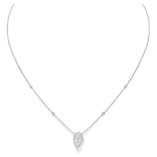 Collier Fiery 0,25ct Diamant Or Blanc