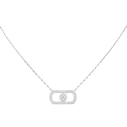 Collier So Move Pavé Diamant Or Blanc