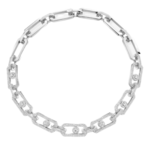 Collier So Move XL Pavé Diamant Or Blanc So Move Référence :  13079-WG -1