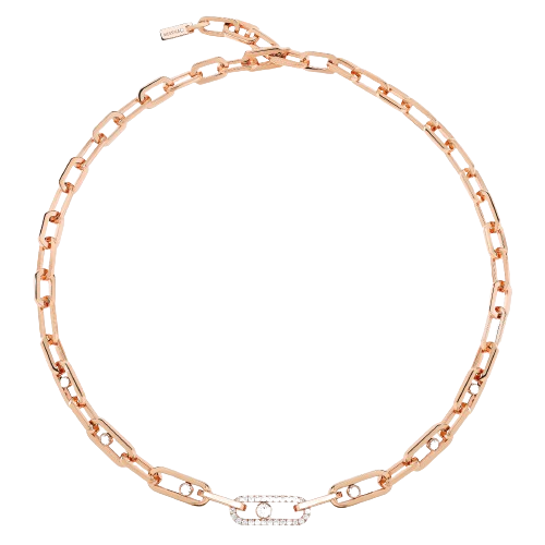 COLLIER DIAMANT OR ROSE MOVE LINK
