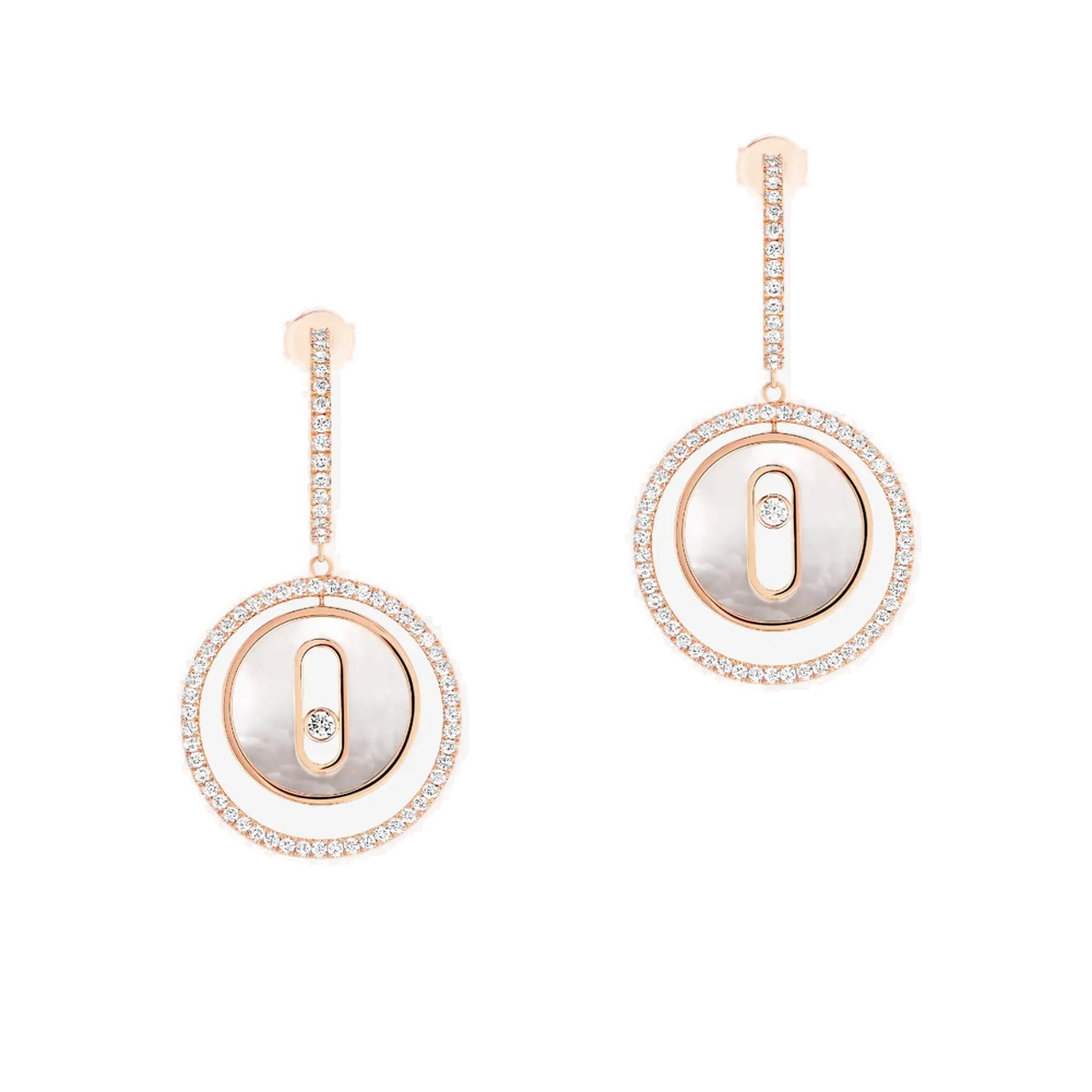 Boucles d'oreilles Diamant Or rose Lucky Move