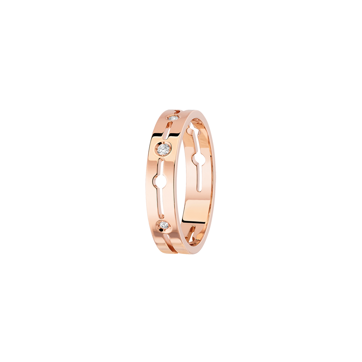 Bague Pulse petit modèle or rose et diamants Menottes dinh van Référence :  228115 -1