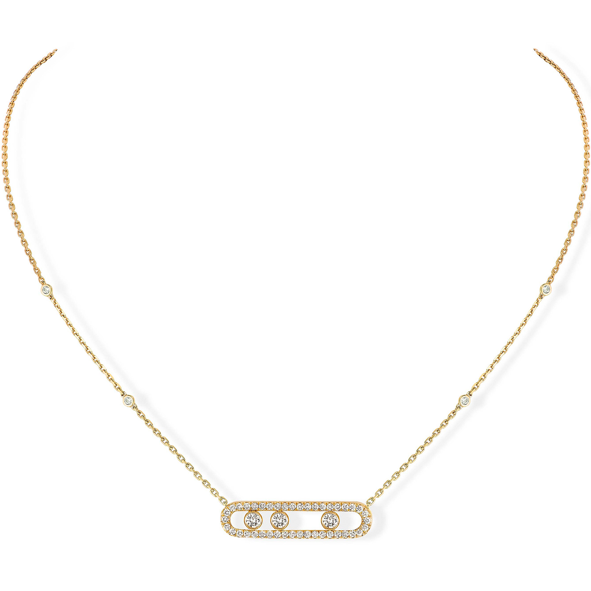 Collier Diamant Or Jaune Move Classique Référence :  03994-YG -1